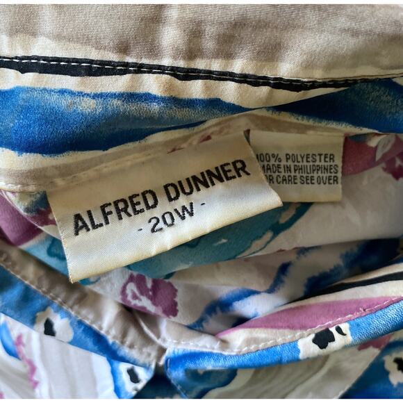 ALFRED DUNNER Womens Plus Size 20W Vintage Long Sleeve Collared Popover Shirt - Picture 8 of 8